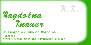 magdolna knauer business card